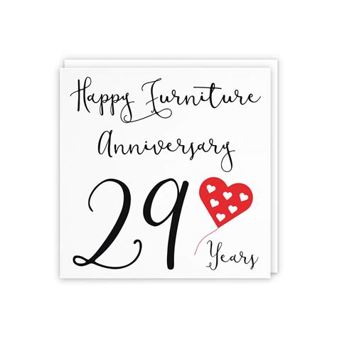 29th Wedding Anniversary Card Happy Furniture Anniversary - Etsy