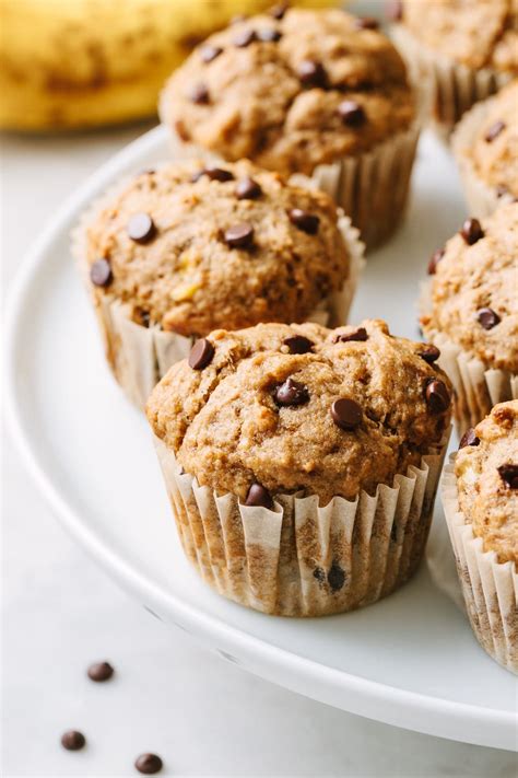 Vegan Banana Chocolate Chip Muffins - The Simple Veganista