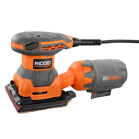 RIDGID 2.4 Amp 1/4 Sheet Sander with AIRGUARD Technology-R25011 - The ...