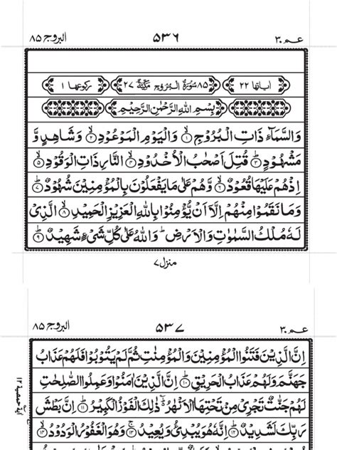 85 Surah Al Buruj | PDF