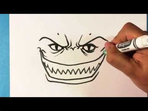 Creepy Smile Drawing Easy - Drawing Scary Face Face Drawing Scary ...