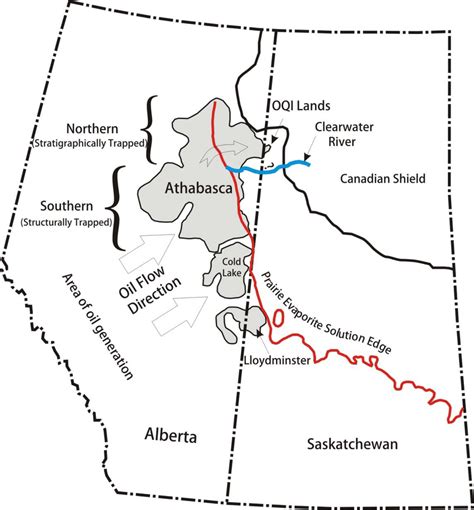 11. Map of the Athabasca oil sands deposit. Note the proximity of the ...