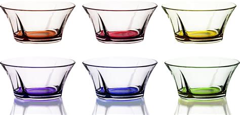 Mini Colored Glass Round Serving/Prep Bowls, 10 1/2 Ounce - Set of 6 ...