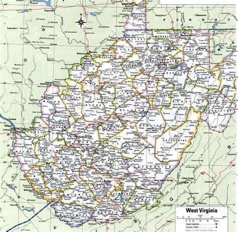 Printable Map Of West Virginia Counties