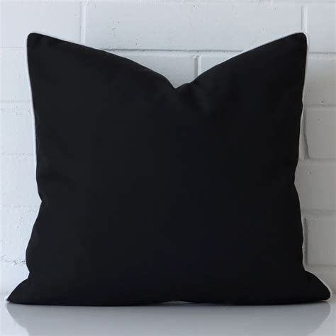 Airlie Waterproof Black Outdoor Cushion Cover - Large