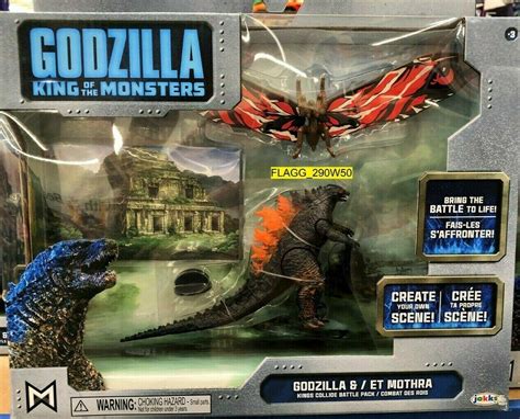 GODZILLA KING OF THE MONSTERS 2019 MOVIE Godzilla & Mothra Battle Pack Figures | #2001230392