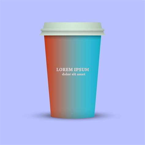 Modern coffee cup in red and blue colors tone vector eps ai | UIDownload