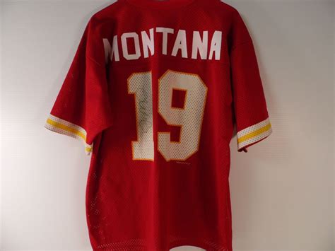 HAND SIGNED JOE MONTANA K.C. CHIEFS VTG LOGO7 FOOTBALL JERSEY szL #N32 #KansasCityChiefs | Joe ...