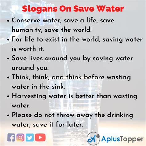 Slogans on Save Water | Unique and Catchy Slogans On Save Water - A ...