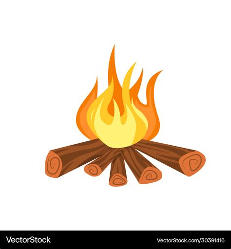 Wood fire Royalty Free Vector Image - VectorStock