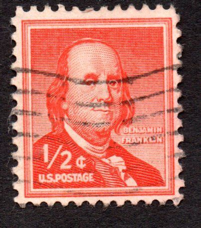 Single 1/2 Cent US Postage Stamp Benjamin Franklin 1955 | Etsy