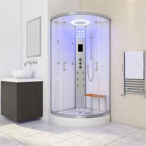 LW11 White 900mm x 900mm Quadrant Hydro Shower Cubicle