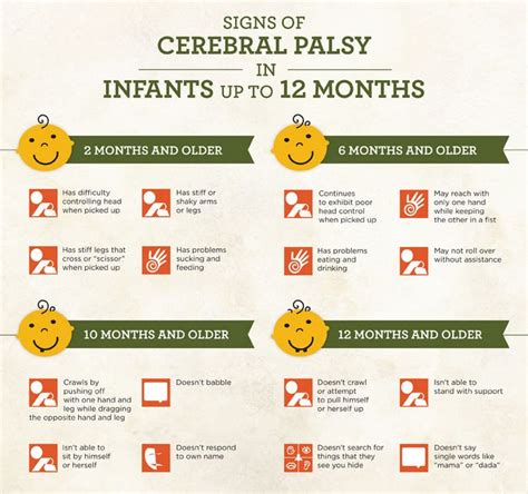 Signs of cerebral palsy in infants up to 12 months Signs Of Cerebral Palsy, Cerebral Palsy Baby ...