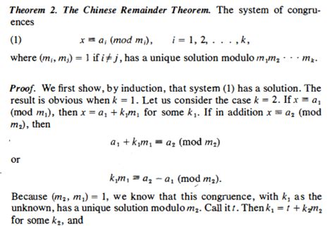 Clarification about the proof of the Chinese Remainder Theorem - Mathematics Stack Exchange