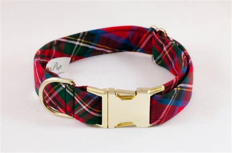 Red Scottish Tartan Plaid Dog Collar – The Southern Pup