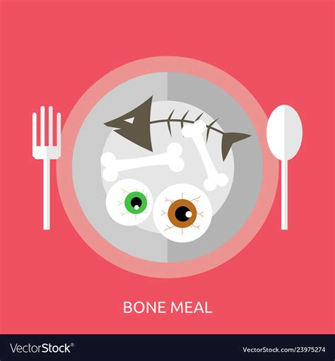 Bone meal conceptual design Royalty Free Vector Image