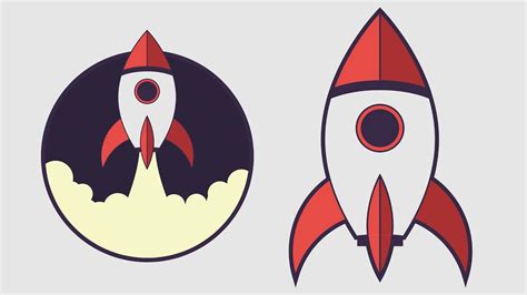 How To Draw a Rocket Spaceship in Adobe Illustrator 🚀 - YouTube