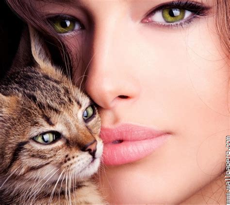 Download Girl with cat - Attitude girl profile pic for your mobile cell phone