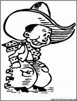 Cartoon Cowboy Coloring Page sketch template