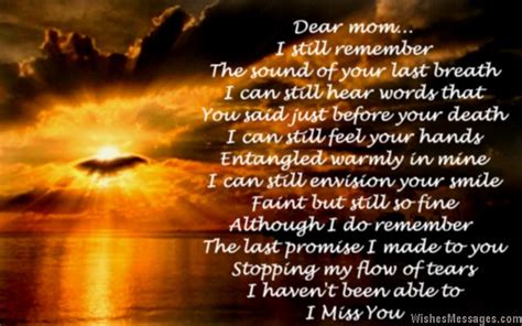 I Miss You Poems for Mom after Death: Missing You Poems to Remember a Mother – WishesMessages.com