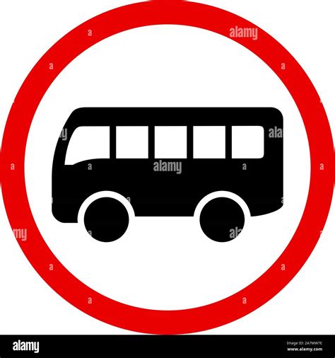 Road sign bus stop traffic symbol vector illustration. Great for ...