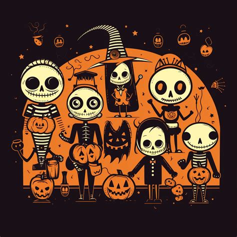 Halloween Cartoon Characters Image Free Stock Photo - Public Domain ...