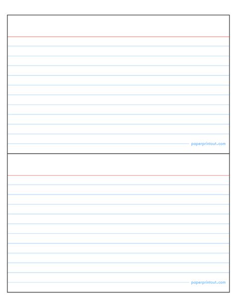 Free 3X5 Blank Index Card Template | Flash card template, Note card template, Recipe cards template