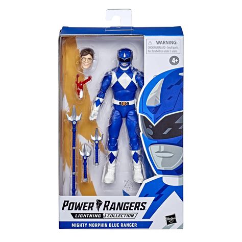 Power Rangers Lightning Collection Mighty Morphin Blue Ranger 6-Inch Premium Collectible Action ...