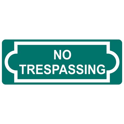 No Trespassing Engraved Sign EGRE-13366-WHTonGreen No Trespassing