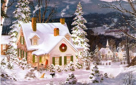 Winter Village Wallpaper - WallpaperSafari