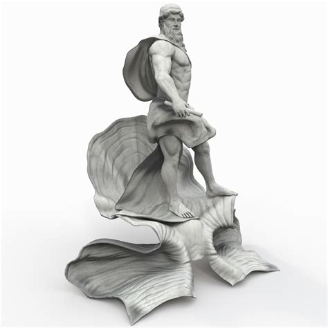 3d model oceanus statue