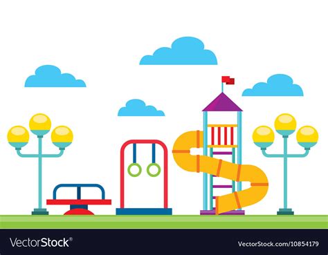 Beautiful children playground icon Royalty Free Vector Image