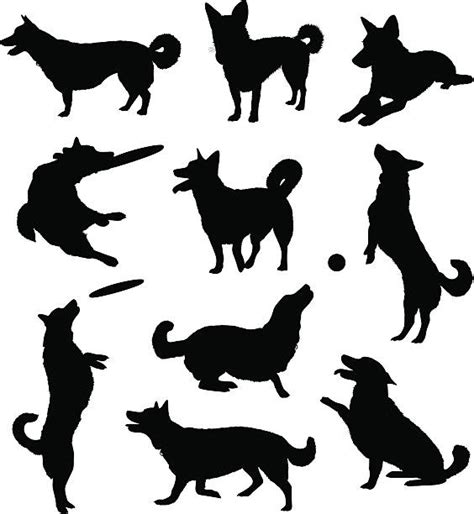 Silhouette Of A Dog Lying Down Illustrations, Royalty-Free Vector ...