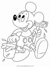 Mickey Mouse Color Coloring Page  Chuột Walt Disney sketch template