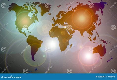 Colorful world map stock illustration. Illustration of business - 2268207