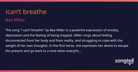 Meaning of i can’t breathe by Bea Miller