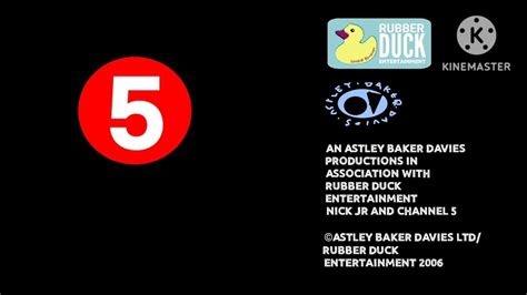 Astley Baker Davies anda Rubber Duck Entertainment and Nick JR and Channel 5 logo and Peppa Pig ...