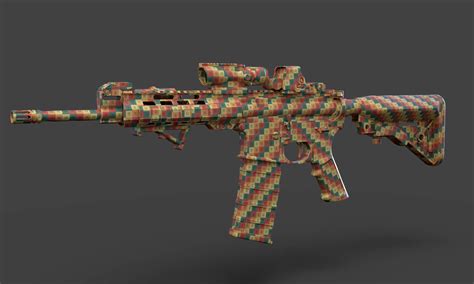 Low Poly Rifle With Parts - 3D Model by samsimsom