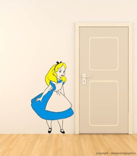 Large Alice in wonderland vinyl wall decal by circlewallart