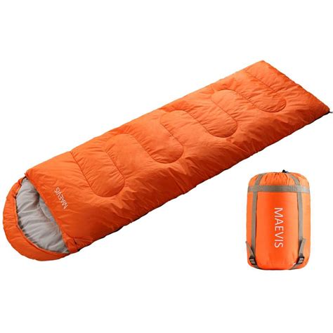 Maevis Camping Sleeping Bag - 3 Season - Winter, Spring, Fall, Envelope Lightweight Portable ...