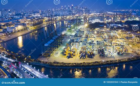 The Port Of Singapore Authority (PSA) Manages Busy Cargo Container ...