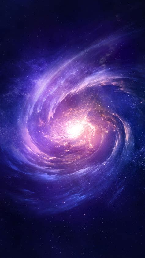 Spiral Wallpaper 4K, Nebula, Galaxy, Purple