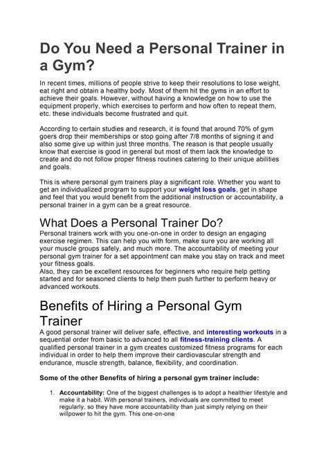 Top 7 Benefits of Hiring a Personal Trainer in a GYM by Skale Fitness ...