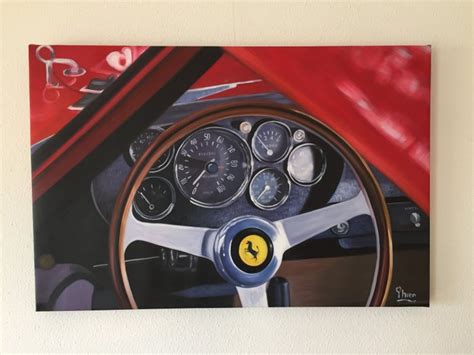 Ferrari 250 GTO dashboard painting - Catawiki