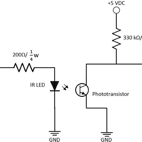 Infrared phototransistor circuit. | Download Scientific Diagram