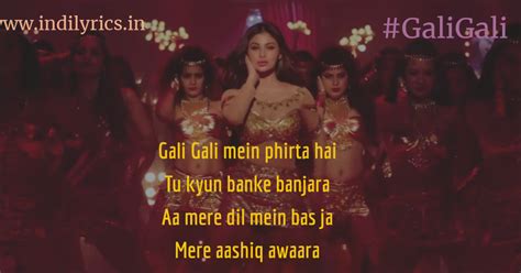 Gali Gali | Mouni Roy | KGF | Full Song Lyrics with English Translation ...