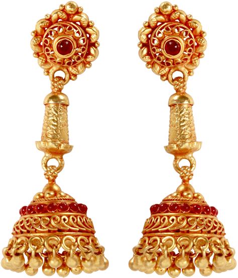 Jhumka Earrings (South Indian Temple Jewelry)