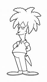 Sideshow Bob Colouring Pages Sketch Coloring Page sketch template