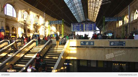 The Keleti Palyaudvar Train Station In Budapest Stock video footage ...