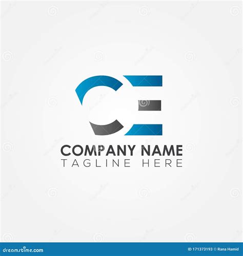 Initial CE Letter Logo with Creative Modern Business Typography Vector ...